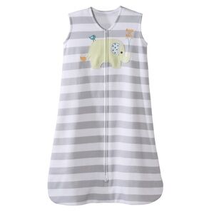 SleepSack HALO SleepSack Wearable Blanket GRAY ELEPHANT STRIPE size Medium